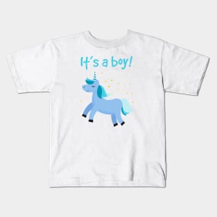Unicorn - It's A Boy Kids T-Shirt